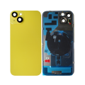 Back Glass With Steel Plate With Wireless NFC & MagSafe Magnet Pre-Installed Compatible For iPhone 14 Plus (No Logo) (Yellow)