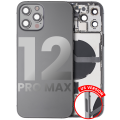 Back Housing W/ Small Components Pre-Installed Compatible For iPhone 12 Pro Max (US Version) (Used OEM Pull: Grade C) (Graphite)