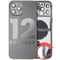 Back Housing W/ Small Components Pre-Installed Compatible For iPhone 12 Pro Max (US Version) (Used OEM Pull: Grade B) (Graphite)