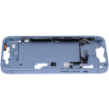 Mid-Frame Housing With Power And Volume Button Compatible For iPhone 14 (US Version) (Aftermarket Plus) (Blue)