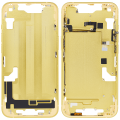Mid-Frame Housing With Power And Volume Button Compatible For iPhone 14 (US Version) (Aftermarket Plus) (Yellow)