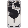 Back Housing W/ Small Pre-Installed Compatible For iPhone 14 Pro Max (International Version) (Aftermarket Plus) (Silver)