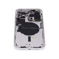 Back Housing W/ Small Pre-Installed Compatible For iPhone 14 Pro Max (International Version) (Aftermarket Plus) (Silver)