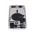 Back Housing W/ Small Pre-Installed Compatible For iPhone 14 Pro Max (International Version) (Aftermarket Plus) (Silver)