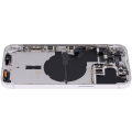 Back Housing W/ Small Pre-Installed Compatible For iPhone 14 Pro Max (International Version) (Aftermarket Plus) (Silver)