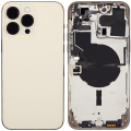 Back Housing W/ Small Pre-Installed Compatible For iPhone 14 Pro Max (International Version) (No Logo) (Aftermarket Plus) (Gold)