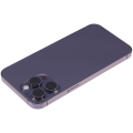 Back Housing W/ Small Pre-Installed Compatible For iPhone 14 Pro Max (International Version) (No Logo) (Aftermarket Plus) (Deep Purple)