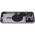 Back Housing W/ Small Pre-Installed Compatible For iPhone 14 Pro Max (International Version) (No Logo) (Aftermarket Plus) (Deep Purple)