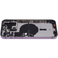 Back Housing W/ Small Pre-Installed Compatible For iPhone 14 Pro Max (International Version) (No Logo) (Aftermarket Plus) (Deep Purple)