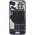 Back Glass With Steel Plate With Wireless NFC Charging MagSafe Magnet & Flashlight Flex Compatible For iPhone 15 (Used OEM Pull: Grade A) (Black)