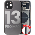 Back Housing W/ Small Components Pre-Installed Compatible For iPhone 13 Pro Max (US Version) (Used OEM Pull: Grade B) (Graphite)