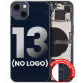 Back Housing W/ Small Components Pre-Installed Compatible For iPhone 13 (No Logo) (Aftermarket Plus) (International Version) (Midnight)
