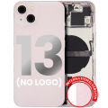 Back Housing W/ Small Components Pre-Installed Compatible For iPhone 13 (No Logo) (Aftermarket Plus) (International Version) (Pink)