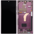 OLED Assembly With Frame Compatible For Samsung Galaxy S22 Ultra 5G (US & International Version) (Aftermarket Plus) (Burgundy)