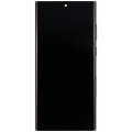 OLED Assembly With Frame Compatible For Samsung Galaxy S22 Ultra 5G (US & International Version) (Refurbished) (Burgundy)