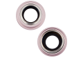 Back Camera Lens With Bracket & Bezel Compatible For iPhone 15 / 15 Plus (2 Piece Set) (Premium) (Pink)