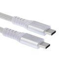 Cable Charging Photon Lorentz 6.5ft-Braided-USB-C-USB-C-Thunderbolt 4/USB4 White 01 
