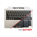 Top Case Assembly With Battery And Keyboard Compatible For MacBook Pro 13" Retina (A1502 / Early 2015) (US Keyboard) (Used OEM Pull: Grade B/C)