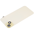 Back Glass With Steel Plate With Wireless NFC Charging MagSafe Magnet & Flashlight Flex Compatible For iPhone 15 Plus (No Logo) (Yellow)