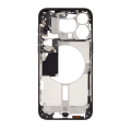 Mid-Frame Housing With Power And Volume Button Compatible For iPhone 15 Pro Max (US Version) (Used OEM Pull: Grade C) (Black Titanium)