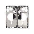 Mid-Frame Housing With Power And Volume Button Compatible For iPhone 15 Pro Max (US Version) (Used OEM Pull: Grade C) (Black Titanium)
