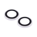 Casper Camera Lens Protector Compatible For iPhone 14 / 14 Plus (Silver) (Clear)