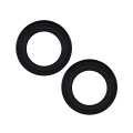 Casper Camera Lens Protector Compatible For iPhone 14 / 14 Plus (Black) (Clear)
