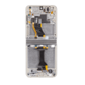 Inner OLED Assembly With Frame Compatible For Samsung Galaxy Z Flip 5 5G (US & International) (Refurbished) (Cream)