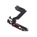 Charging Port Flex Cable Compatible For iPhone 13 Mini (Used OEM Pull) (Red)