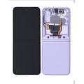 Inner OLED Assembly With Frame Compatible For Samsung Galaxy Z Flip 3 5G (US & International) (Used OEM Pull: Grade B/C) (Lavender)