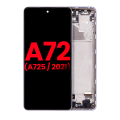 OLED Assembly With Frame Compatible For Samsung A72 (A725 / 2021) (6.36") (Aftermarket Plus) (Awesome Violet)