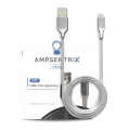 USB Type A To Lightning Cable (Non-MFI) (1 m / 3 ft) (AmpSentrix Infinity) (Black)