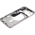 Mid-Frame Housing With Power And Volume Button Compatible For iPhone 15 Pro Max (International Version) (Used OEM Pull: Grade A) (White Titanium)