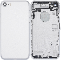 Back Housing W/ Small Components Pre-Installed Compatible For iPhone 7 (Used OEM Pull: Grade A) (Silver)