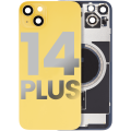 Back Glass With Steel Plate With MagSafe Magnet Pre-Installed Compatible For iPhone 14 Plus (Used OEM Pull: Grade A) (Yellow)