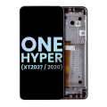 LCD Assembly With Frame Compatible For Motorola One Hyper (XT2027 / 2020) (Genuine OEM) (Fresh Orchid)