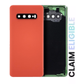Back cover Glass With Camera Lens For Samsung Galaxy S10 Plus (Service Pack) (Flamingo Pink)