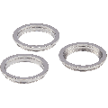 Back Camera Bezel Ring Only Compatible For iPhone 12 Pro (Silver) (3 Piece Set)