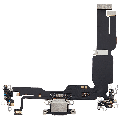 Charging Port Flex Cable Compatible For iPhone 15 Plus (Aftermarket Plus) (Black)