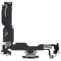 Charging Port Flex Cable Compatible For iPhone 15 Plus (Aftermarket Plus) (Black)