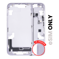 Mid-Frame Housing With Power And Volume Button Compatible For iPhone 14 (US Version) (Used OEM Pull: Grade C) (Purple)