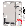 Mid-Frame Housing With Power And Volume Button Compatible For iPhone 14 (US Version)  (Used OEM Pull: Grade B) (Starlight)