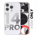Back Housing W/ Small Pre-Installed Compatible For iPhone 14 Pro (U.S Version) (Used OEM Pull: Grade A) (Silver)