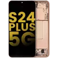 OLED Assembly With Frame Compatible For Samsung Galaxy S24 Plus 5G (US & International Version) (Refurbished) (Sandstone Orange)