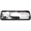 Mid-Frame Housing With Power And Volume Button Compatible For iPhone 15 Pro (International Version) (Aftermarket Plus) (Black Titanium)