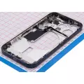Mid-Frame Housing With Power And Volume Button Compatible For iPhone 15 Pro (International Version) (Aftermarket Plus) (Blue Titanium)
