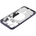 Mid-Frame Housing With Power And Volume Button Compatible For iPhone 15 Pro Max (International Version) (Aftermarket Plus) (Blue Titanium)