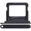 Dual Sim Card Tray Compatible For iPhone 16 / 16 Plus (Black)