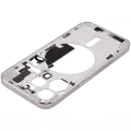 Mid-Frame Housing With Power And Volume Button Compatible For iPhone 15 Pro (US Version) (Used OEM Pull: Grade C) (White Titanium)