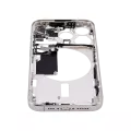 Mid-Frame Housing With Power And Volume Button Compatible For iPhone 15 Pro (US Version) (Used OEM Pull: Grade C) (White Titanium)